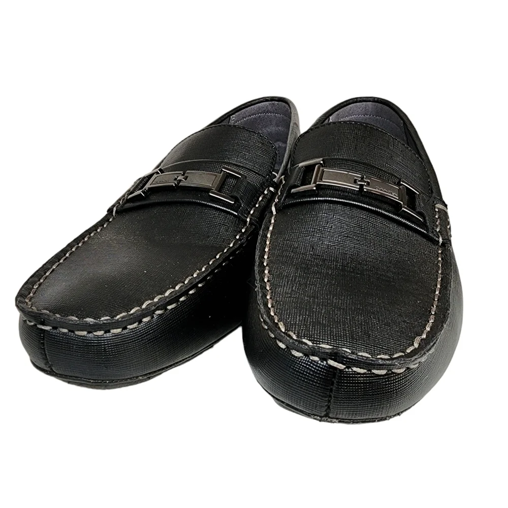 Calvin Klein Men's Black Slip On Shoes Magnus Driver Loafer - Picture 6 of 16
